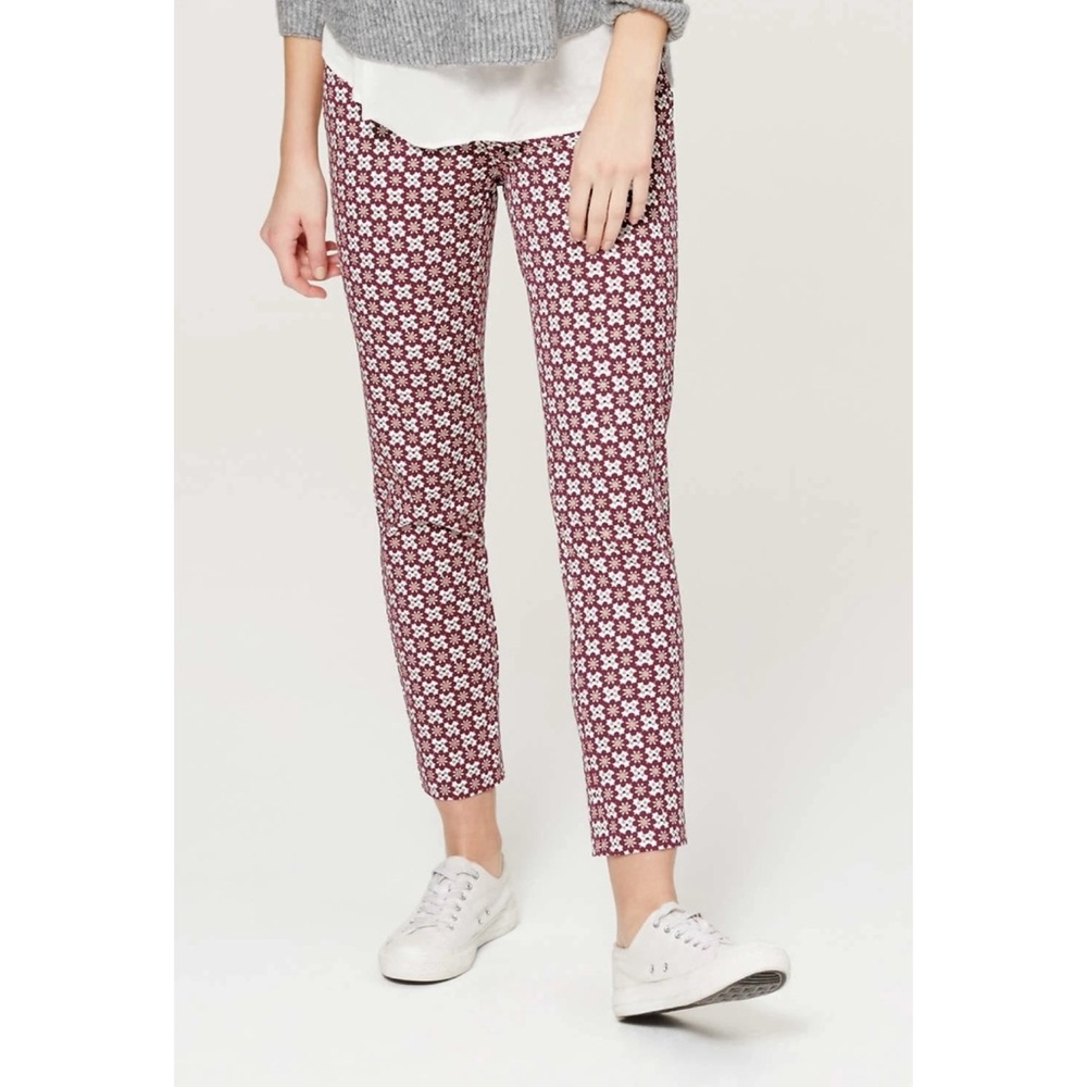 LOFT Marissa Ankle Pants in Geo Floral Print